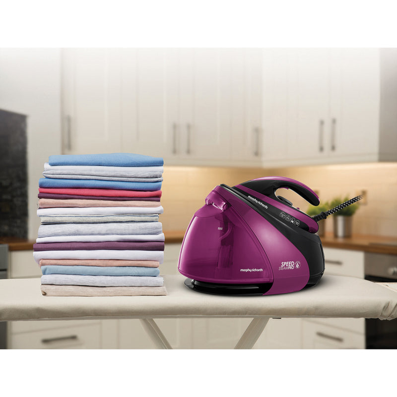 Morphy Richards 332102 Speed SteamPro Steam Generator - Mulberry/Black