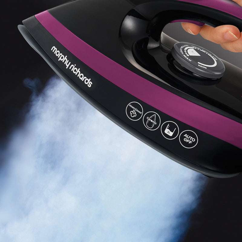 Morphy Richards 332102 Speed SteamPro Steam Generator - Mulberry/Black