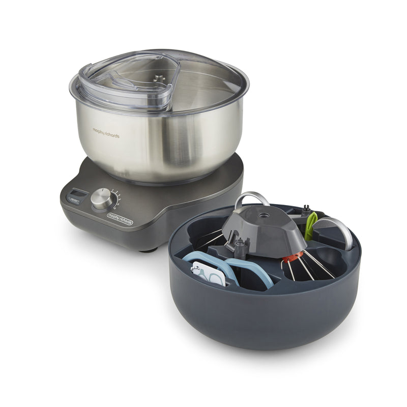 Morphy Richards 400520 MixStar Stand Mixer, 650W, Easy Storage - Stainless Steel