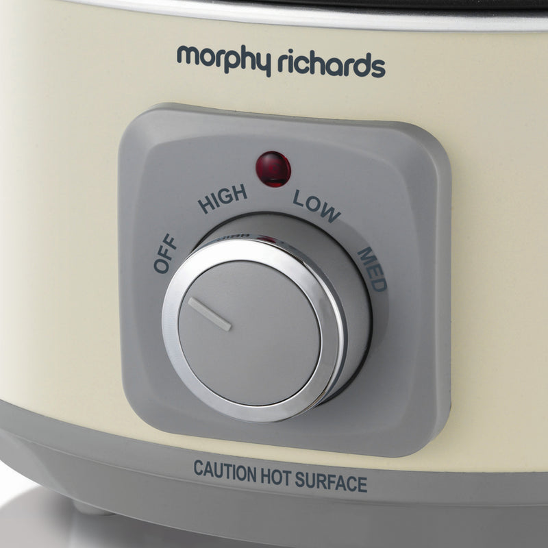 Morphy Richards 460013 Sear & Stew Slow Cooker, 3.5 L, One Pot Solutions - Cream