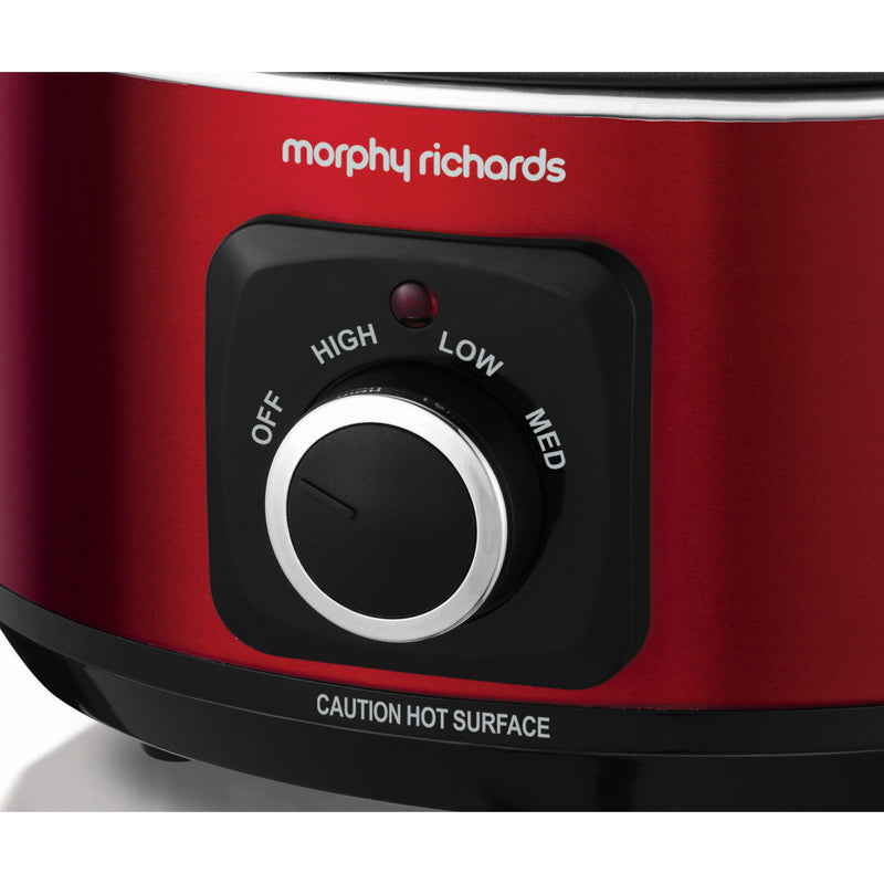 Morphy Richards 460014 Sear & Stew Slow Cooker, 3.5 L, One Pot Solution - Red