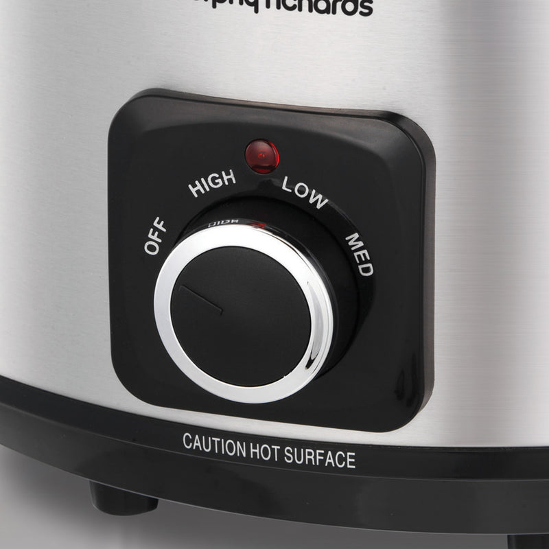 Morphy Richards 461010 Sear & Stew Slow Cooker, 6.5 L, Auto Stirrer - Silver