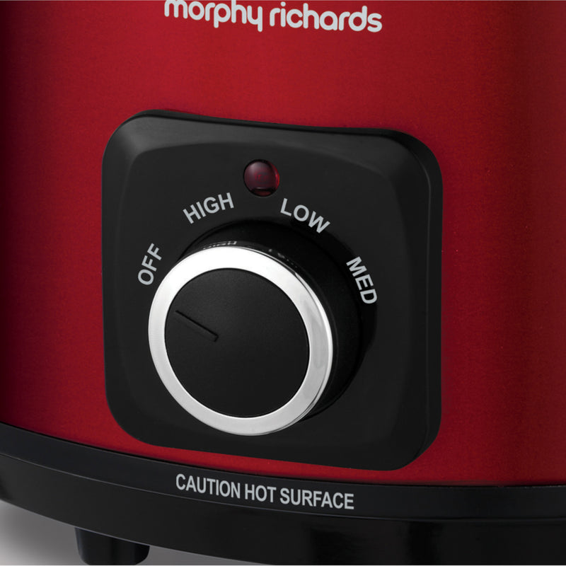 Morphy Richards 461011 Sear & Stew Slow Cooker, 6.5 L, One Pot Solution - Red