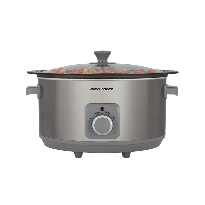 Morphy Richards 461014 Sear & Stew Slow Cooker, 6.5 L, One Pot - Aluminium