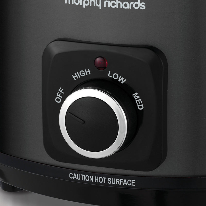 Morphy Richards 461020 Sear & Stew Slow Cooker, 6.5 L with Hinged Lid - Black