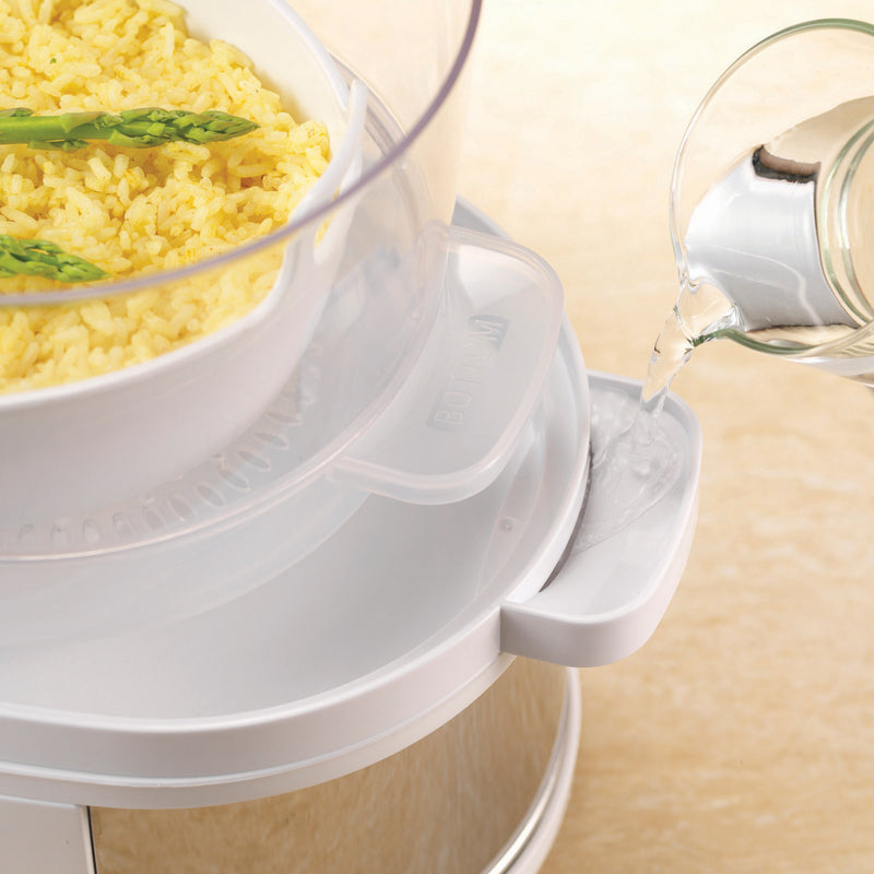 Morphy Richards 470001 Three Tier Electric Steamer, 9L Capacity - White