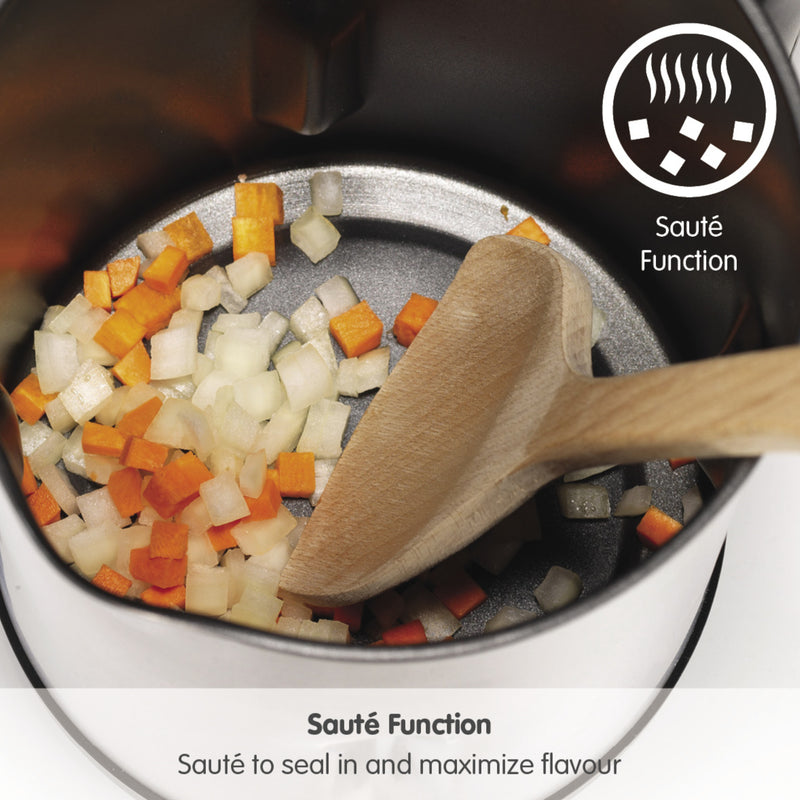 Morphy Richards 501014 Compact Saute & Soup Maker, 900 W, 1.6 L - Silver/Black