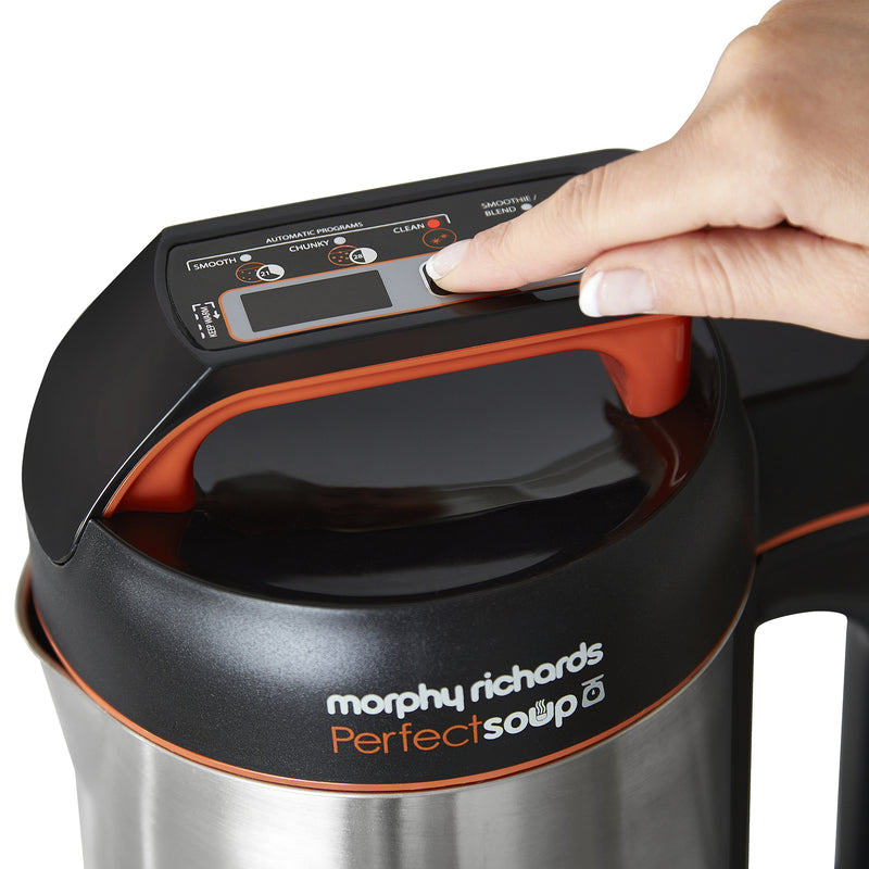 Morphy Richards 501025 Soup Maker, Integrated Scales, 1.6 L - Silver/Black