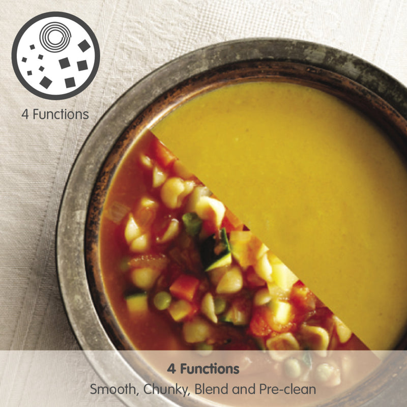 Morphy Richards 501027 Compact Saute & Soup Maker, 900 W, 1 Litre - Silver/Black