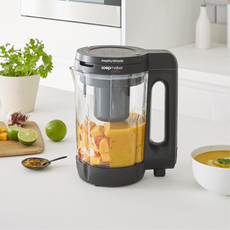Morphy Richards 501050 Clarity Soup Maker, 1000 W, 1.6 Litre - Clear/Black