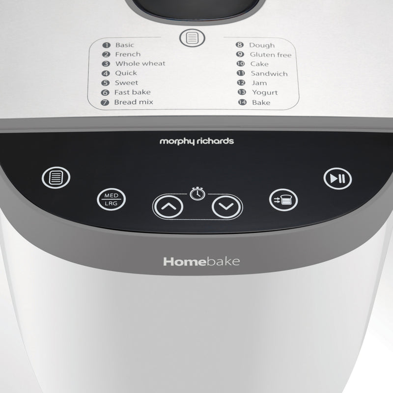 Morphy Richards 502001 Homebake Breadmaker with Viewing Window - White