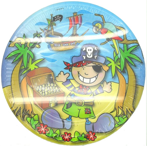 Pirates 8 x Party Paper Plates 23cm
