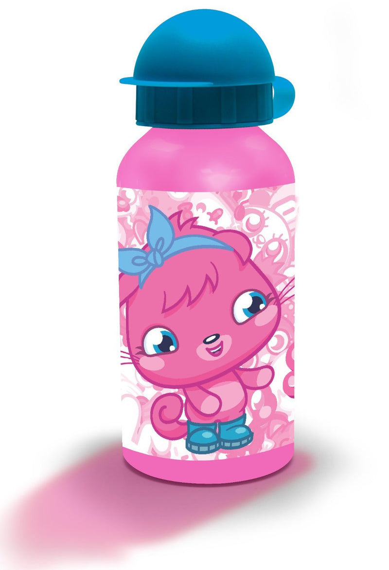 Spearmark Moshi Monsters Poppet Aluminium Water Bottle, 400ml (Pink/Turquoise)