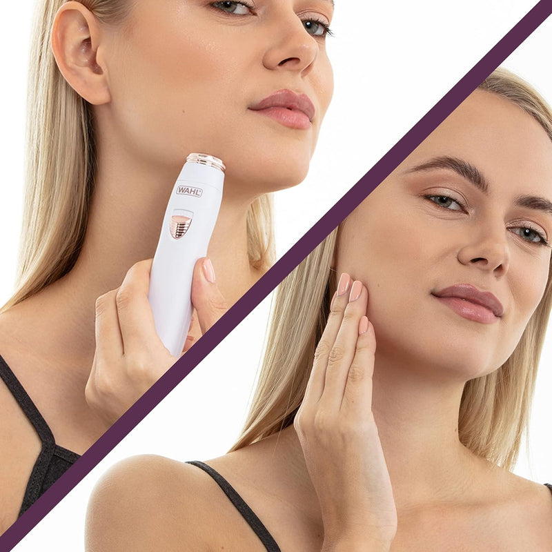 Wahl Facial Hair Remover, Lip, Cheek and Chin Hair Removal for Women - Pink