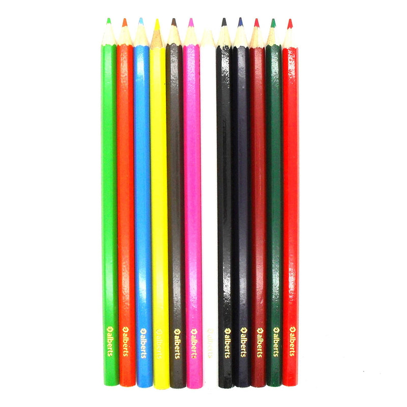 Alberts 12 x Assorted Colour Pencils