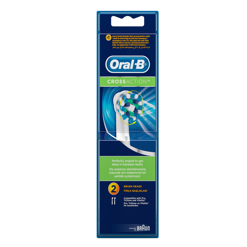 2 Pack Oral-B Cross Action Electric Toothbrush Heads