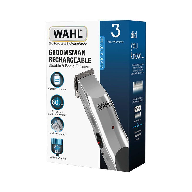 Wahl 9916-1117 Groomsman Rechargeable Beard Trimmer, Male Grooming Set