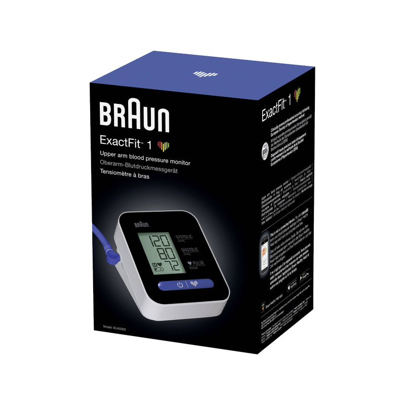 Braun BUA5000E1 ExactFit 1 Blood Pressure Monitor, One Button Operation