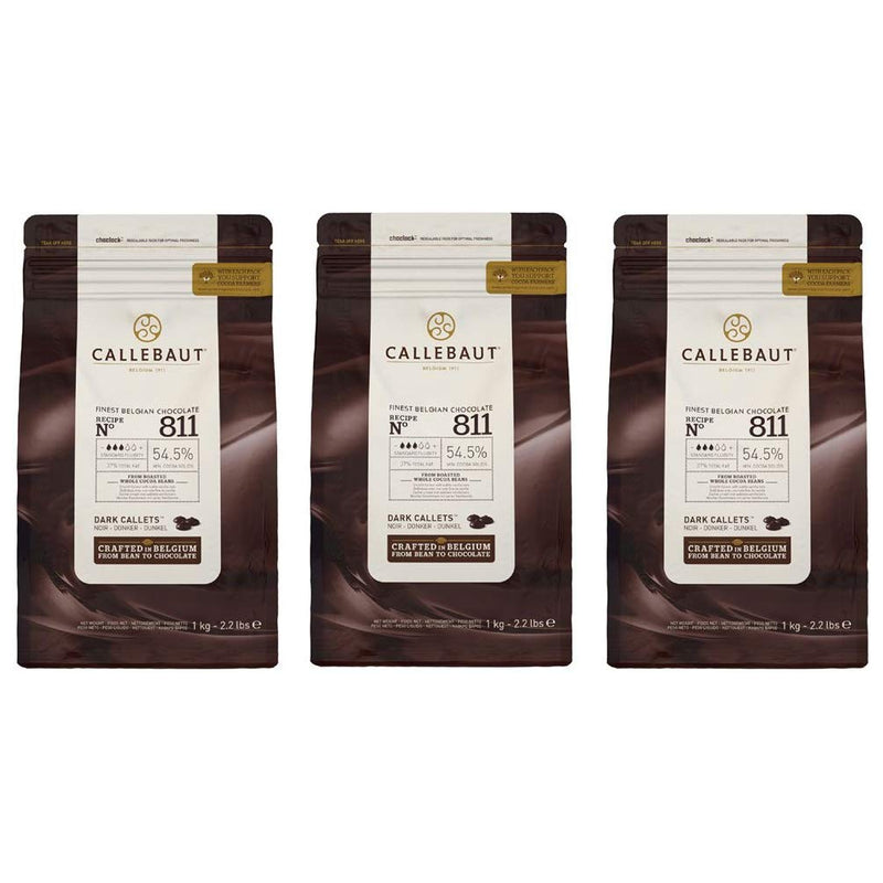 Callebaut Bundle 54.5% Dark Chocolate Callets 3 x 1Kg
