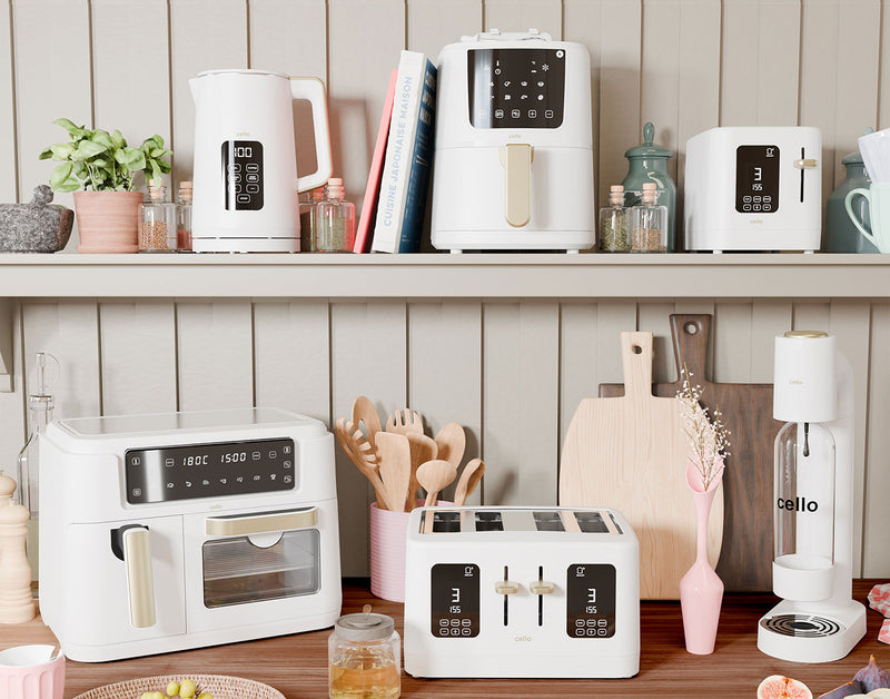 Cello Digital 4 Slice Toaster with Touch Control and Timer - White