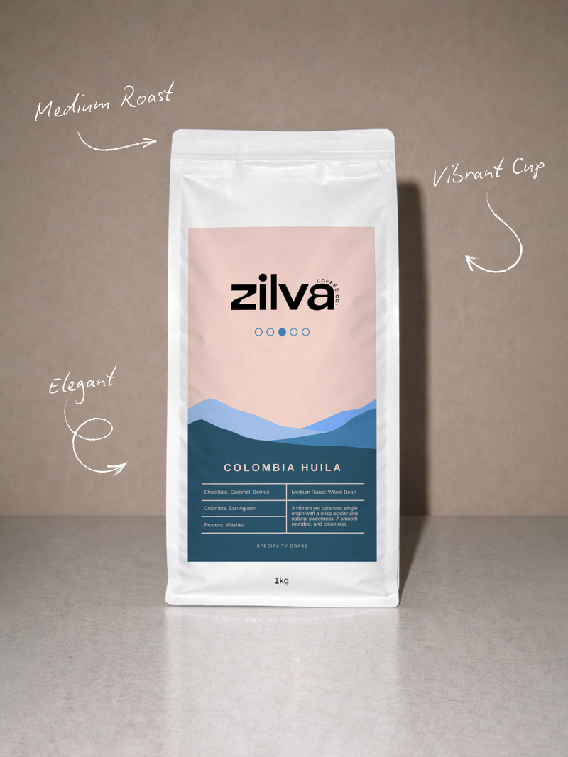 Colombia San Agustin Speciality Coffee Beans - Medium Roast - 1Kg