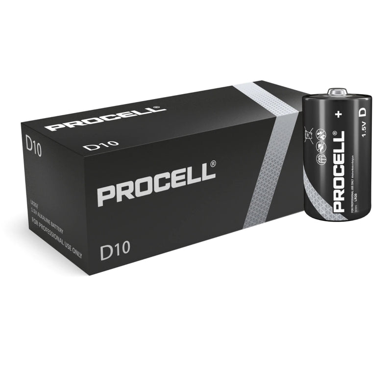 Duracell Procell D LR20 ID1300 Industrial Long Lasting Batteries - Box of 10