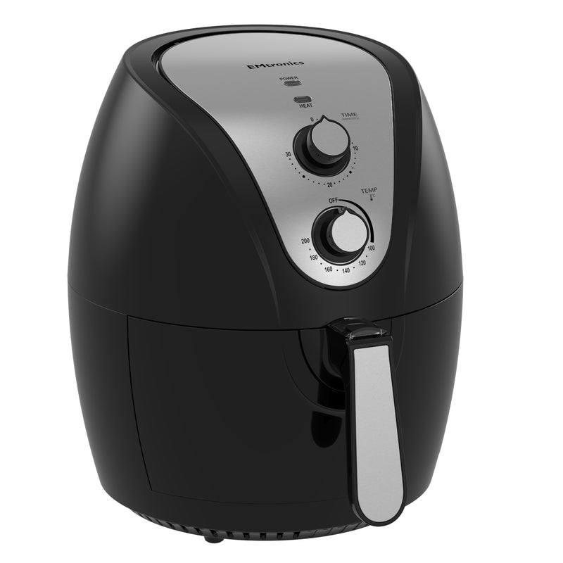 EMtronics Air Fryer 4.5L with 30 Minute Timer - Black