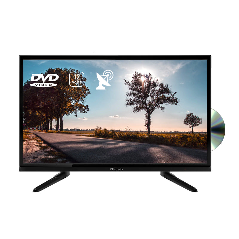 EMtronics 24" Inch LED 720p HD Ready 12V TV with DVD Player