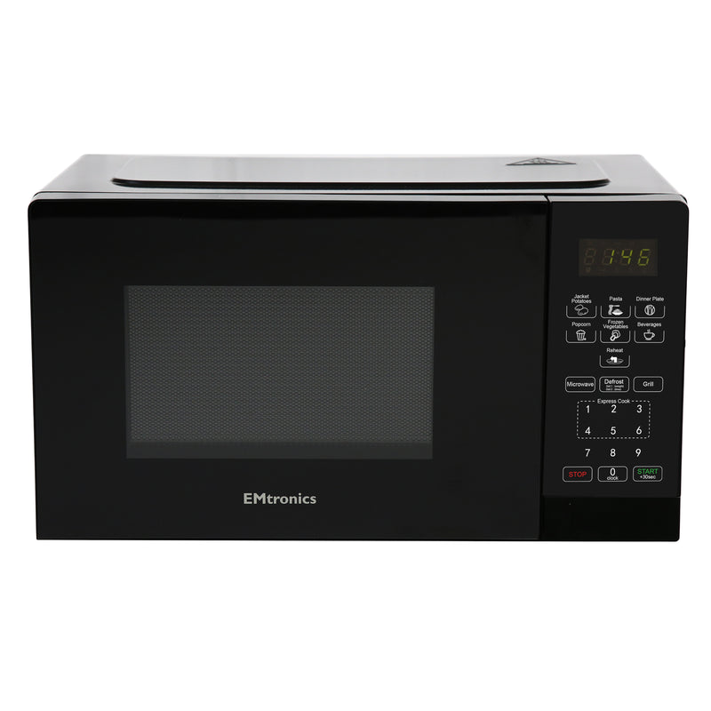 EMtronics 28 Litre Microwave 900W with Grill - Black