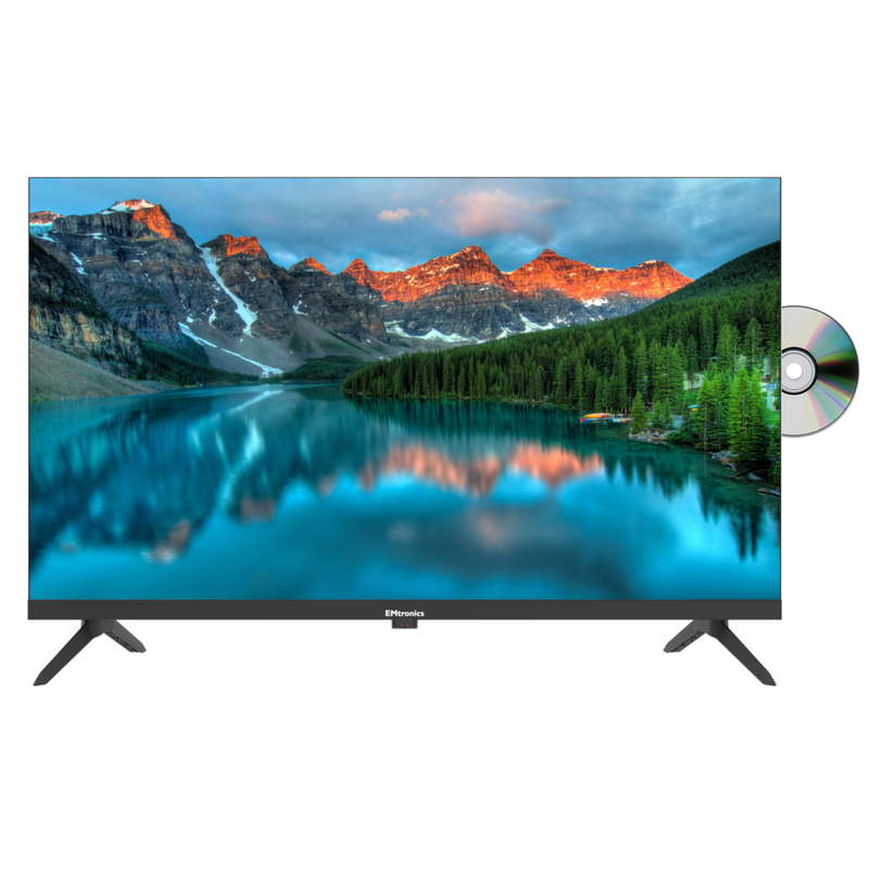 EMtronics 32" LED TV with Built-in DVD Player - Black