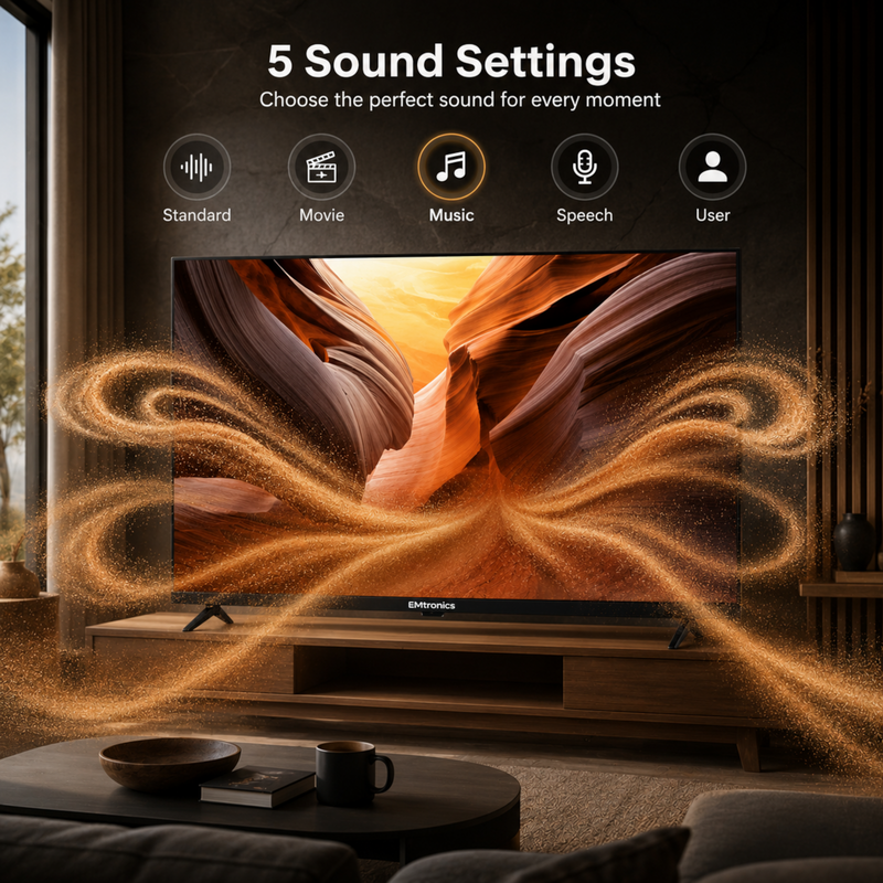 EMtronics EM32B2 32" Inch HD Ready 720p LED TV - Black
