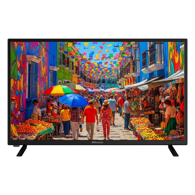 EMtronics 32" Inch HD Ready 720p LED TV with 3x HDMI and 2x USB Port  - Black
