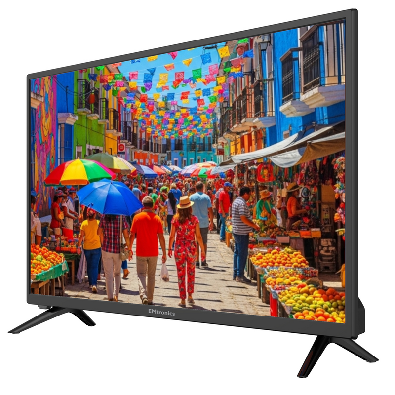 EMtronics 32" Inch HD Ready 720p LED TV with 3x HDMI and 2x USB Port  - Black