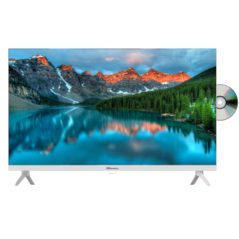 EMtronics EM32HDRWD 32" Inch HD LED TV with Built-in DVD Player - White