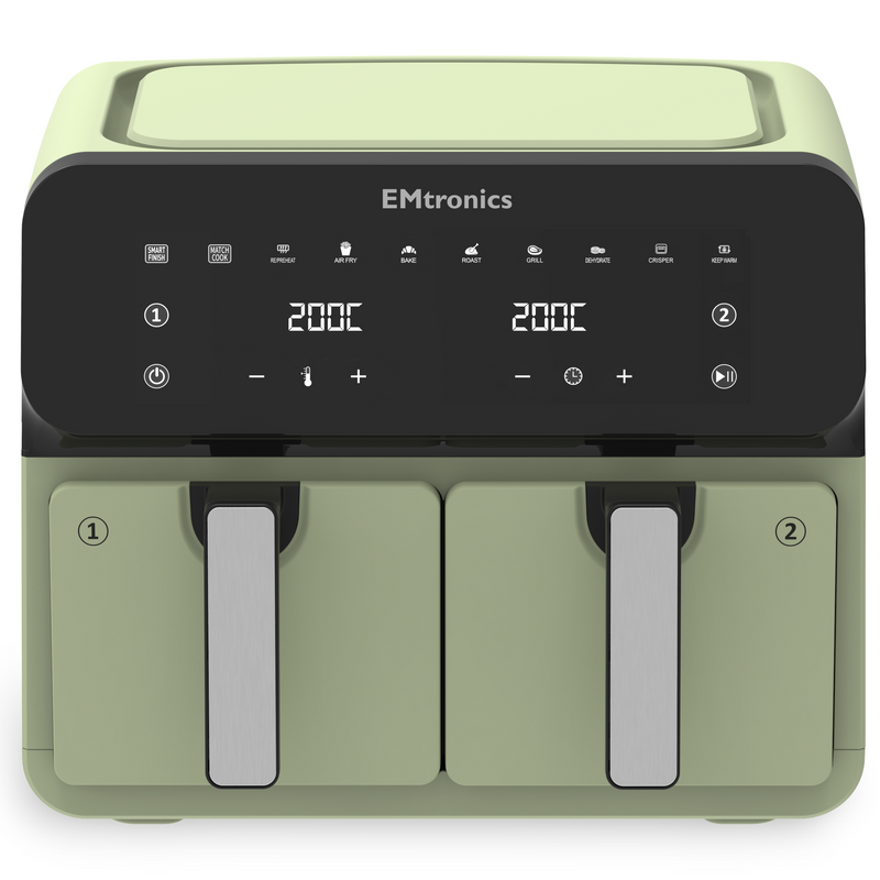EMtronics Dual Air Fryer 8 Litre - Various Colours