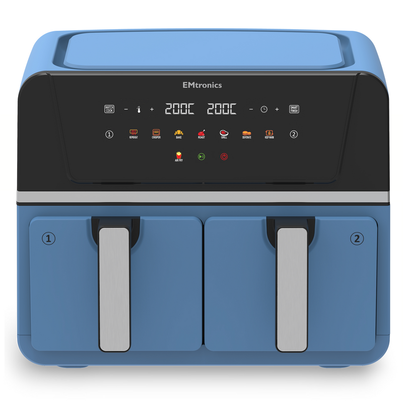 EMtronics Dual Air Fryer 9 Litre - Various Colours