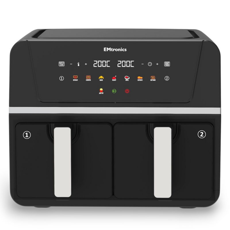 EMtronics Dual Air Fryer 9 Litre - Various Colours