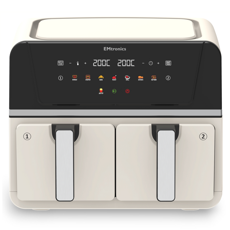 EMtronics Dual Air Fryer 9 Litre - Various Colours