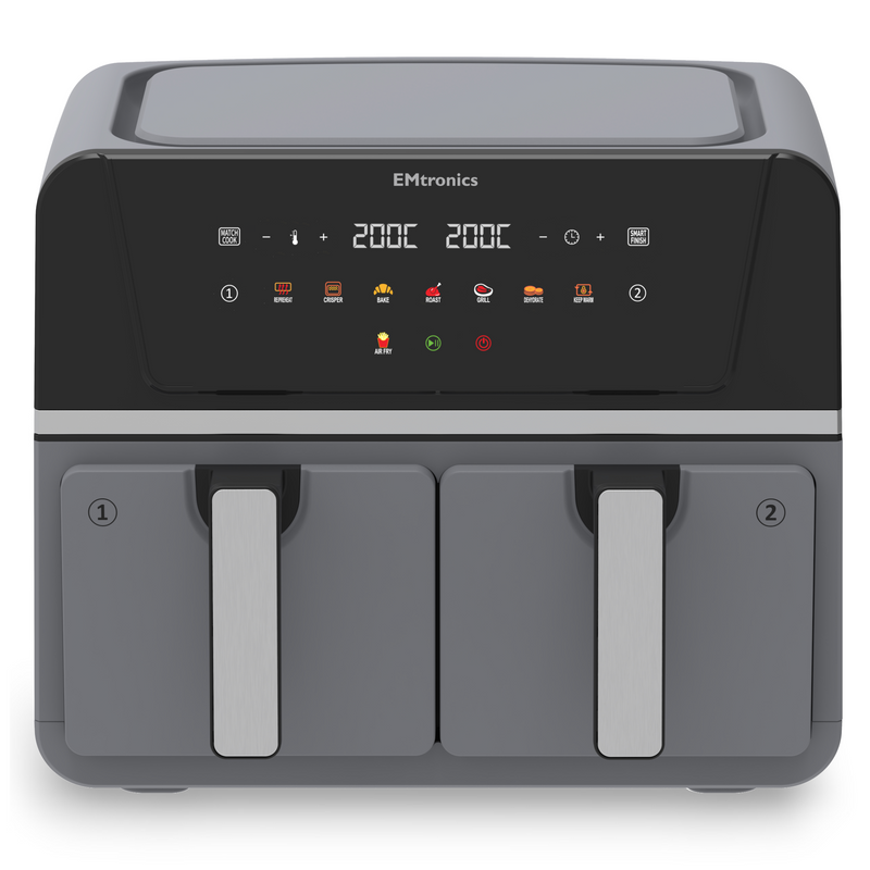 EMtronics Dual Air Fryer 9 Litre - Various Colours