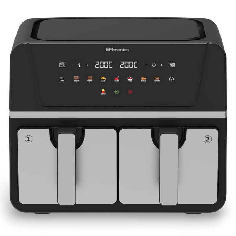 EMtronics Dual Air Fryer 9 Litre - Various Colours