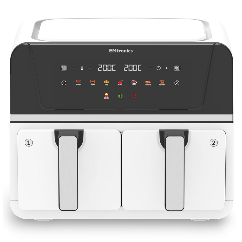 EMtronics Dual Air Fryer 9 Litre - Various Colours
