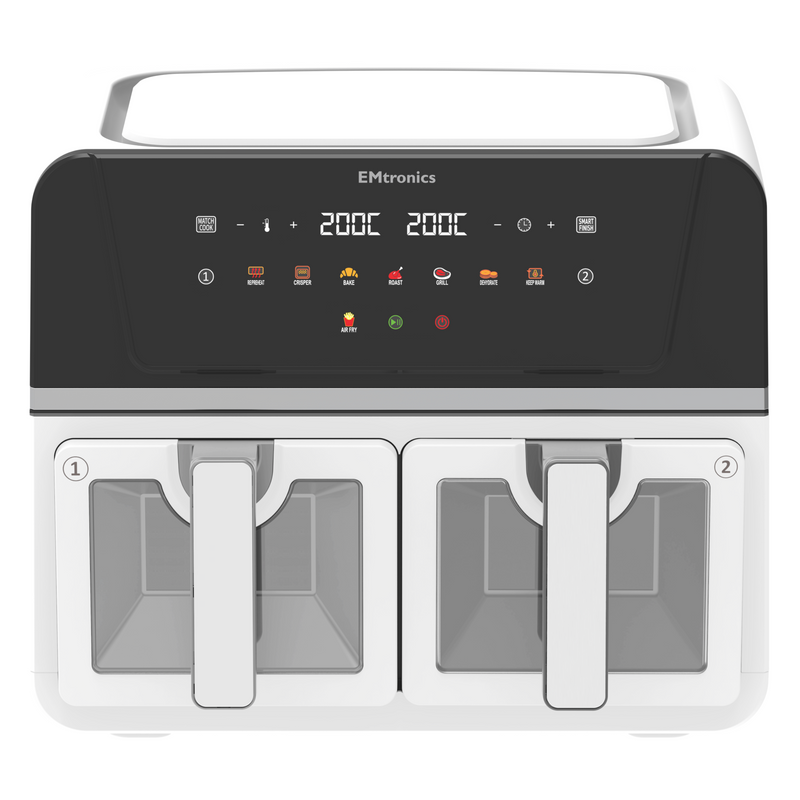 EMtronics Dual Air Fryer 9 Litre - Various Colours