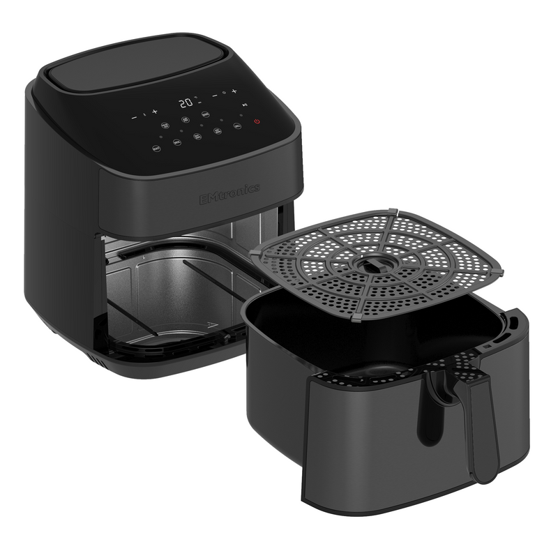 EMtronics EMAFSD9B Digital 9L Air Fryer - Black