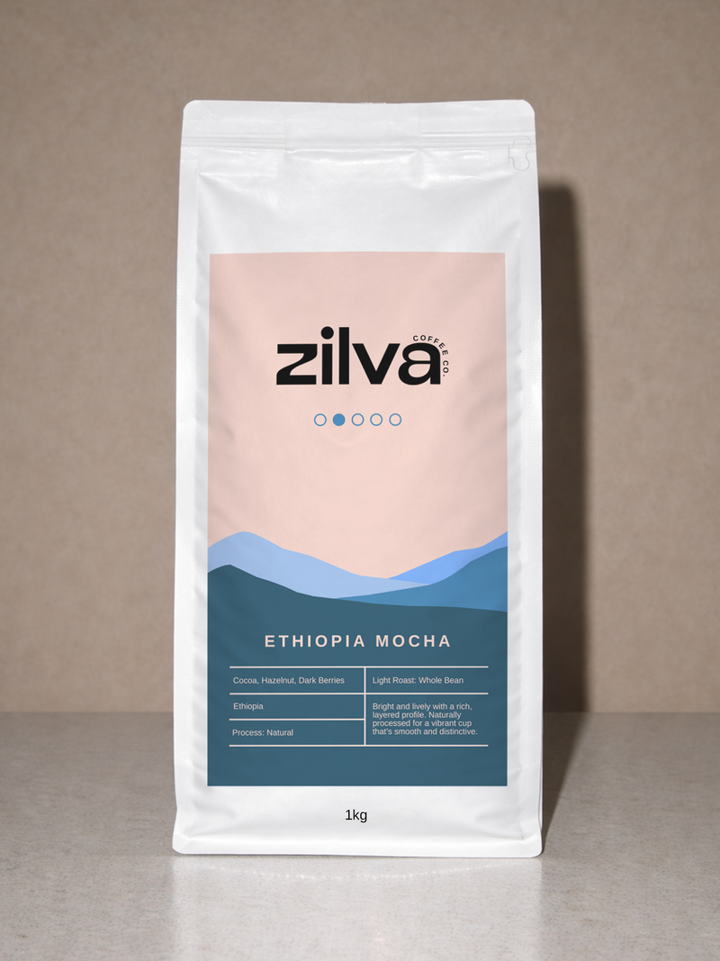 Ethiopia Mocha Coffee Beans - Light Roast - 1Kg