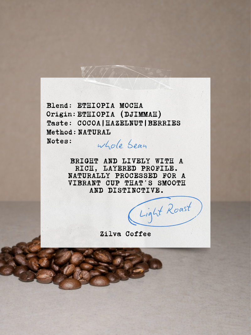 Ethiopia Mocha Coffee Beans - Light Roast - 1Kg