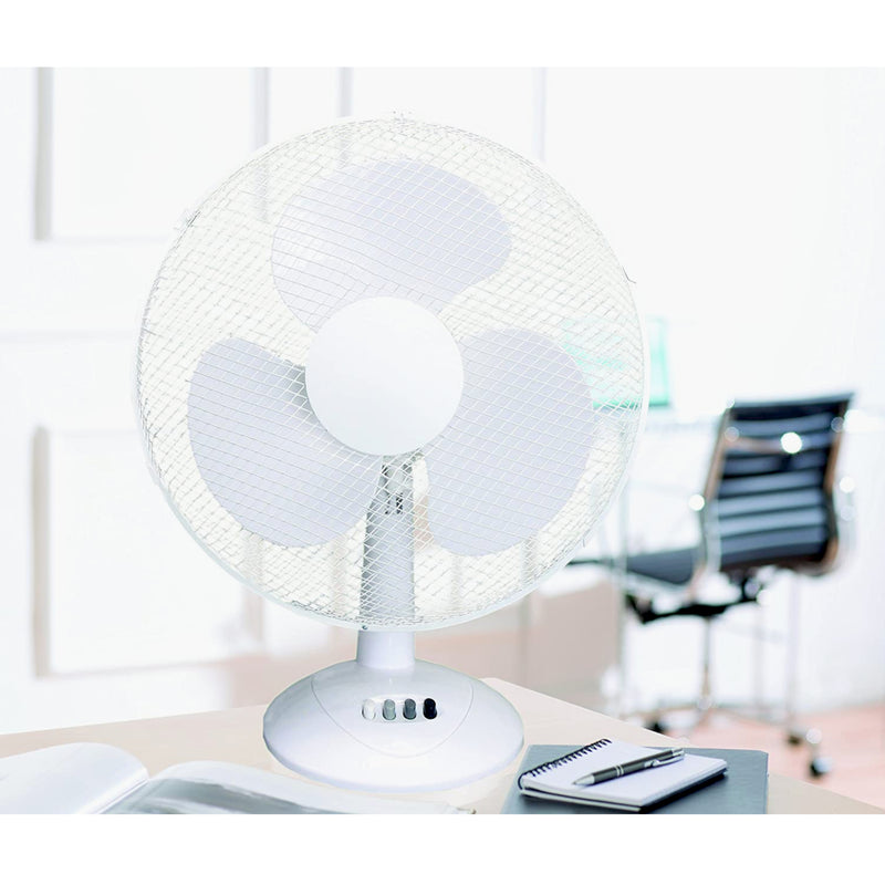 Fine Elements 16" Inch Oscillating Lightweight Desk Fan, 3 Speed Settings