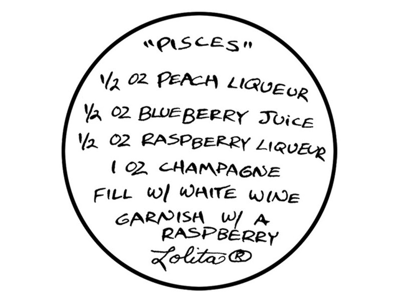 Lolita Pisces Zodiac Wine Glass