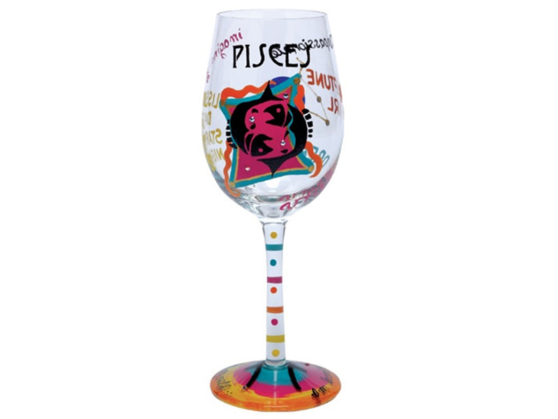 Lolita Pisces Zodiac Wine Glass