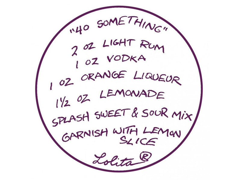 Lolita "40 Something" Hand Decorated Martini Glass