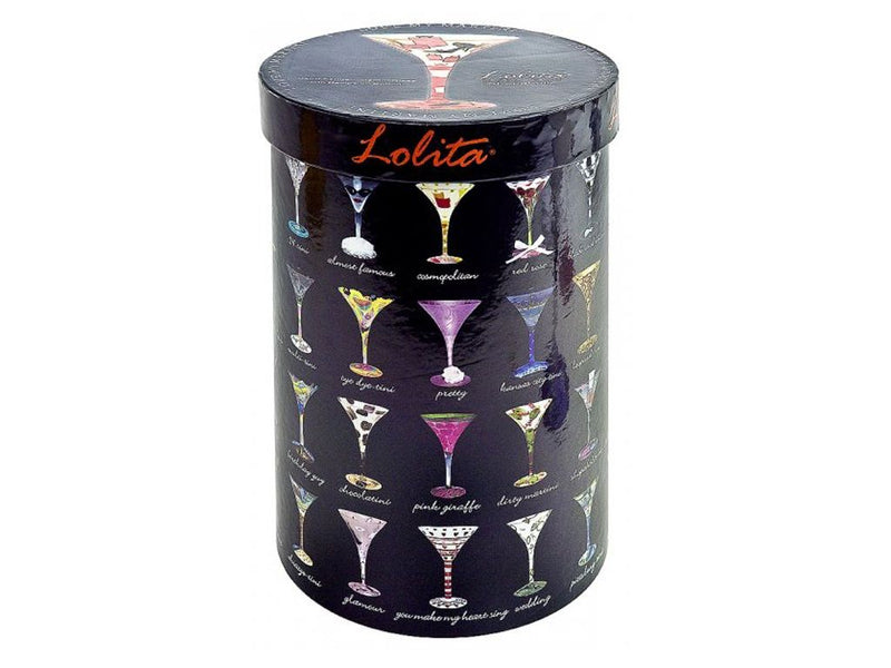 Lolita "40 Something" Hand Decorated Martini Glass